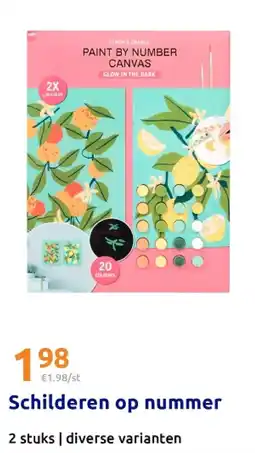 Action Schilderen op nummer aanbieding