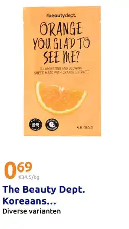 Action The Beauty Dept. Koreaans gezichtsmasker aanbieding