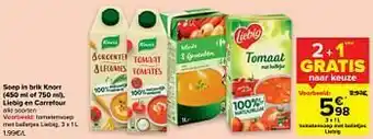 Carrefour Market Tomatensoep met balletjes liebig aanbieding