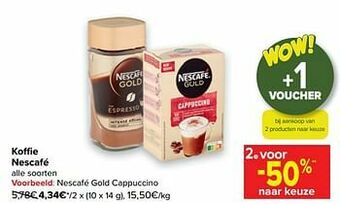 Carrefour Market Nescafé gold cappuccino aanbieding