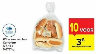Carrefour Market Witte sandwiches carrefour aanbieding