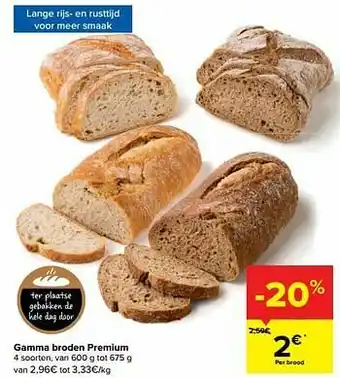 Carrefour Market Gamma broden premium aanbieding