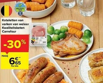 Carrefour Market Koteletten van varken van weleer kwaliteitsketen carrefour aanbieding