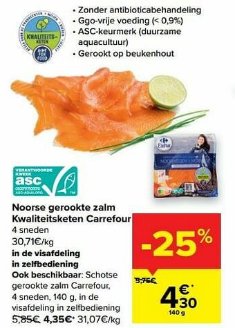 Carrefour Market Noorse gerookte zalm kwaliteitsketen carrefour aanbieding