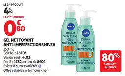 Auchan Gel nettoyant anti-imperfections nivea aanbieding