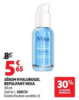 Auchan Sérum hyalurogel repulpant mixa aanbieding
