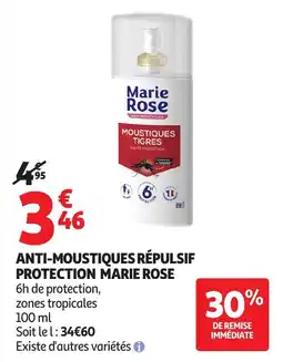 Auchan Anti-moustiques répulsif protection marie rose aanbieding