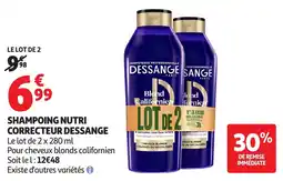 Auchan Shampoing nutri correcteur dessange aanbieding