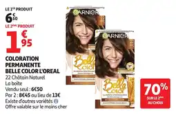 Auchan Coloration permanente belle color l'oreal aanbieding