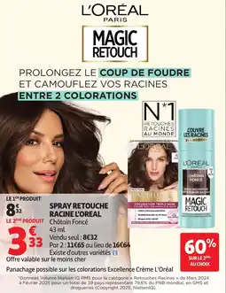 Auchan Spray retouche racine l'oreal aanbieding