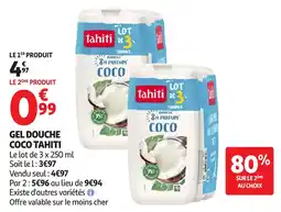 Auchan Gel douche coco tahiti aanbieding