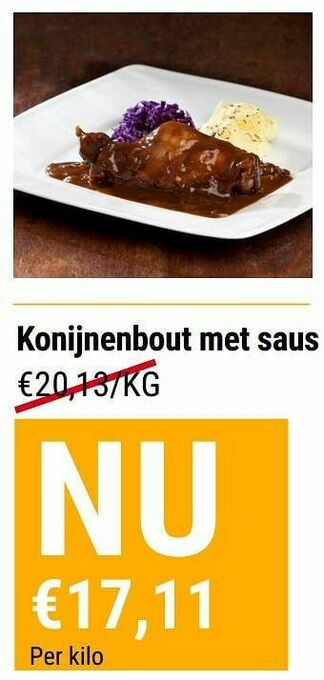 Konijnenbout met saus