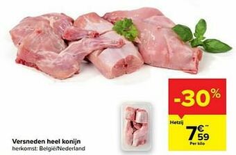 Carrefour Versneden heel konijn aanbieding