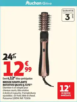 Auchan Brosse soufflante rotative qilive Q.7275 aanbieding