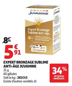Auchan Expert bronzage sublime anti-âge juvamine aanbieding