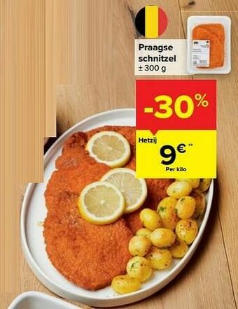 Carrefour Praagse schnitzel aanbieding