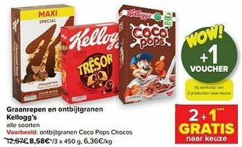 Carrefour Ontbijtgranen coco pops chocos aanbieding