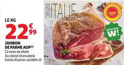 Auchan Jammon de parme aop aanbieding