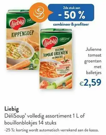 OKay Liebig julienne tomaat groenten met balletjes aanbieding