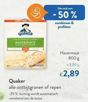 OKay Quaker havermout aanbieding