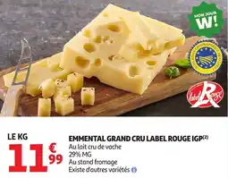 Auchan Emmental grand cru label rouge igp aanbieding