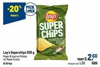 Makro Lay`s superchips peper + zout aanbieding