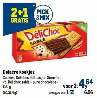 Makro Délichoc sablé - pure chocolade aanbieding