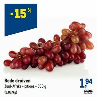 Makro Rode druiven aanbieding