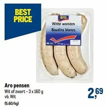Makro Aro pensen wit aanbieding