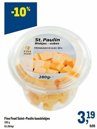 Makro Fine food saint-paulin kaasblokjes aanbieding