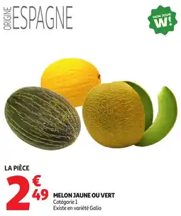 Auchan Melon jaune ou vert aanbieding