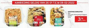 Alvo Oosterse gerechten boni aanbieding