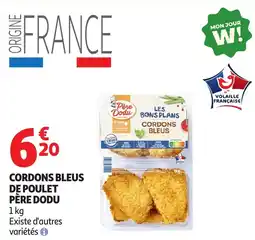 Auchan Cordons bleus de poulet père dodu aanbieding