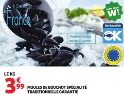 Auchan Moules de bouchot spécialité traditionnelle garantie aanbieding