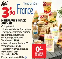 Auchan Menu pause snack auchan aanbieding