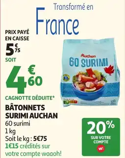 Auchan Bâtonnets surimi auchan aanbieding