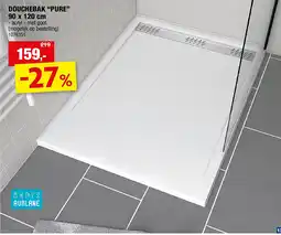 Hubo DOUCHEBAK “PURE” 90 x 120 cm aanbieding