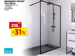 Hubo DOUCHEWAND “OUTLINE” 120 x 200 cm aanbieding