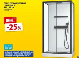 Hubo COMPLETE DOUCHECABINE “PHANTOM 3” 115 x 90 cm aanbieding