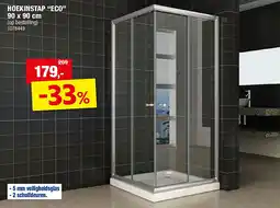 Hubo HOEKINSTAP “ECO” 90 x 90 cm aanbieding