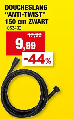 Hubo DOUCHESLANG “ANTI-TWIST” 150 cm ZWART aanbieding