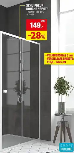 Hubo SCHUIFDEUR DOUCHE “SPOT” aanbieding