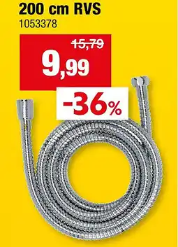 Hubo DOUCHESLANG 200 cm RVS aanbieding