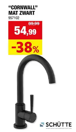 Hubo “CORNWALL” MAT ZWART aanbieding