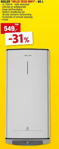 Hubo BOILER “VELIS TECH WIFI” aanbieding