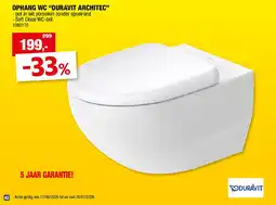 Hubo OPHANG WC “DURAVIT ARCHITEC” aanbieding