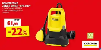 Hubo DOMPELPOMP ZUIVER WATER “SP9.000” aanbieding
