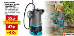 Hubo DOMPELPOMP ZUIVER/VUIL WATER “20000 BASIC” aanbieding