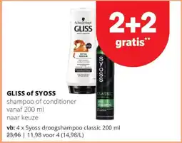 Spar Express Gliss of Syoss aanbieding