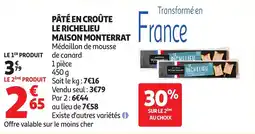 Auchan Pâté en croûte le richelieu maison monterrat aanbieding